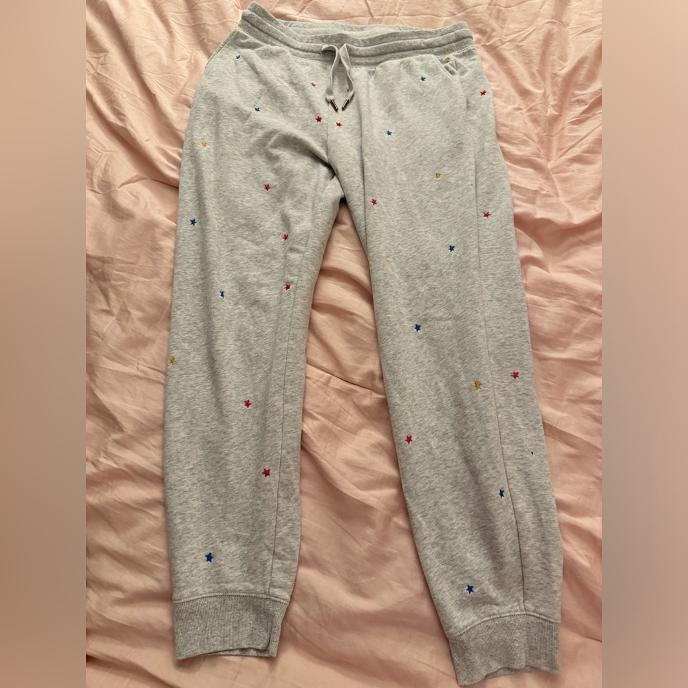 Grey Star Embroidered Joggers